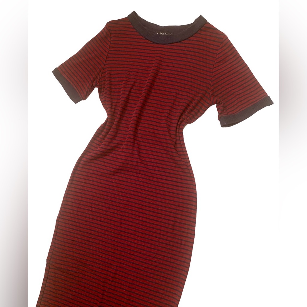 Striped Midi Shirt Dress - Picture 4 of 4